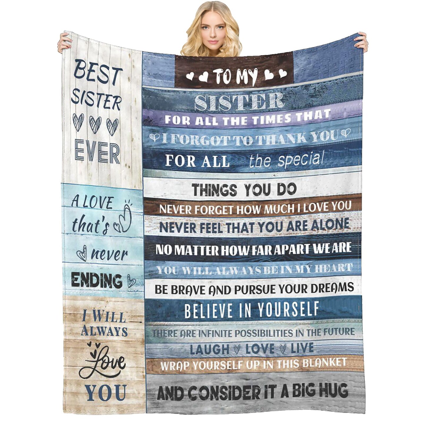 Anniversary & Birthday Gifts: Soft Throw Blanket for Sister (60x80)
