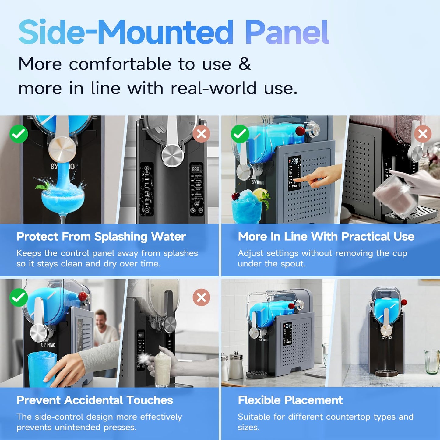 Slushie Machine – No Ice Needed, 88oz Frozen Drink & Soft Serve Ice Cream Machine. Slushy Machine For Home with LED Display, One-Touch Reservation & 6 Pre-set Programs for Frozen Margaritas, Frappés