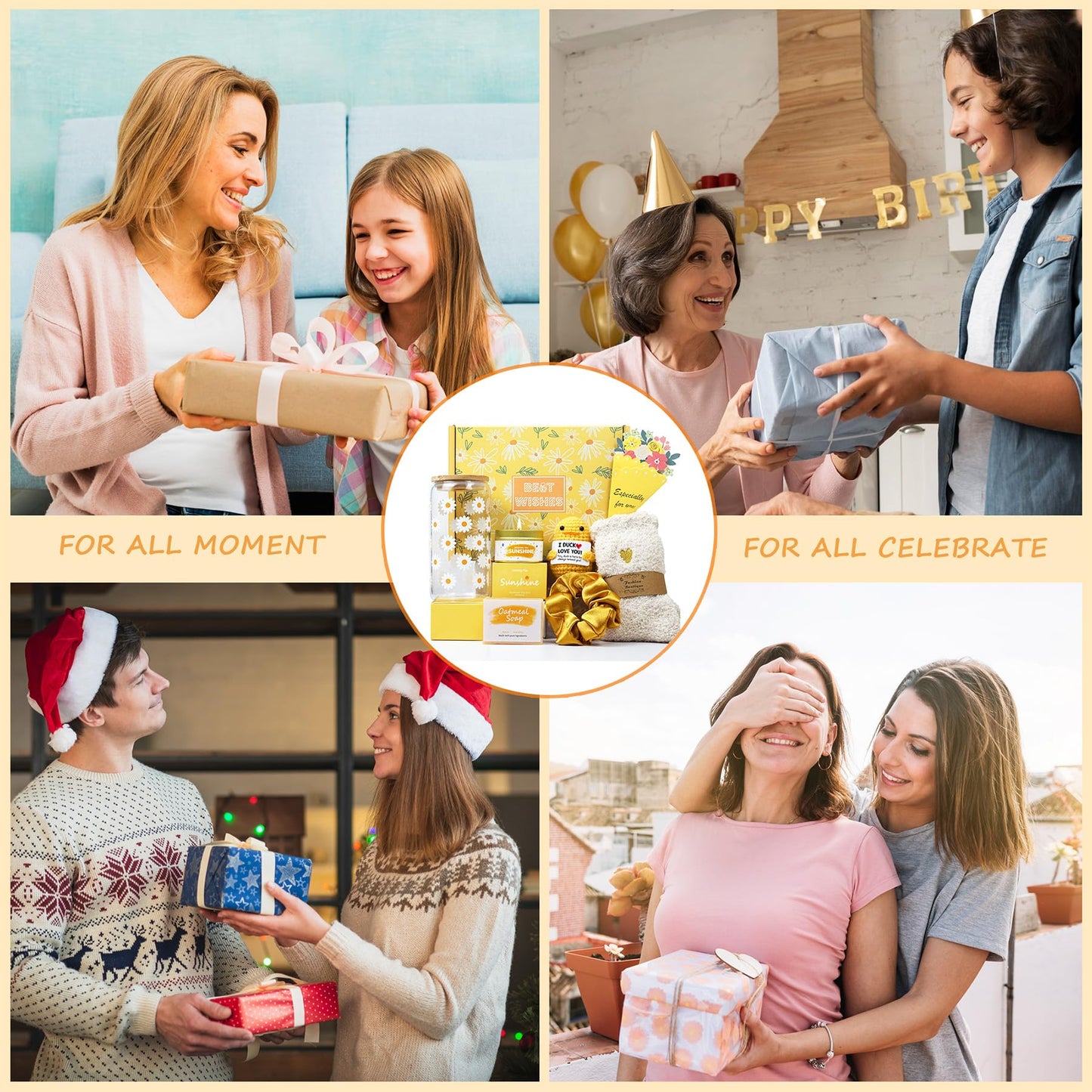 LUICONMO Gifts for Her, Unique Birthday Gifts for Women Girlfriend,I love you Inspirational Gift Set Box, Christmas Gift for Woman Teen Girl Sister Mom- Brighten up Her Day!
