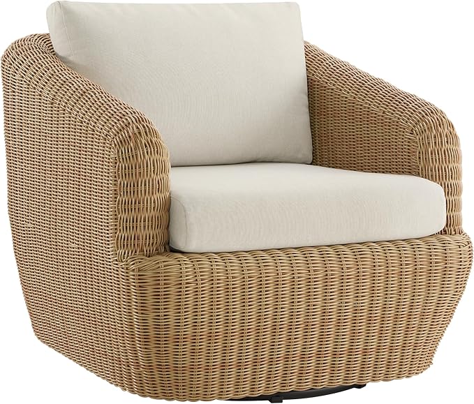 CHITA 6 Pieces Patio Wicker Furniture Set, Outdoor Rattan Bistro Set with Removable Thickened Cushions, Fully Assembled