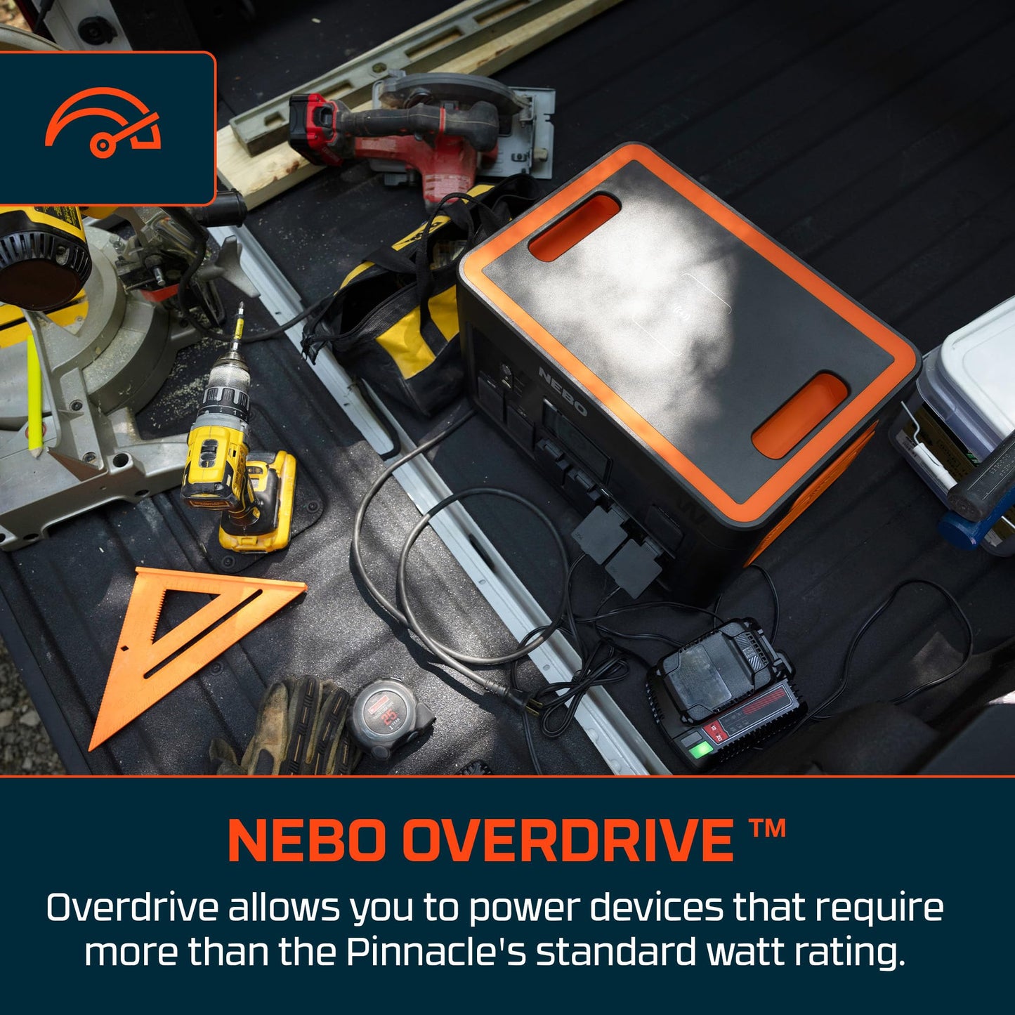 Nebo Pinnacle 1600 W Power Station | 1228.8Wh Capacity, Portable Uninterruptible Power Supply For Emergencies, Lifepo4 Battery,