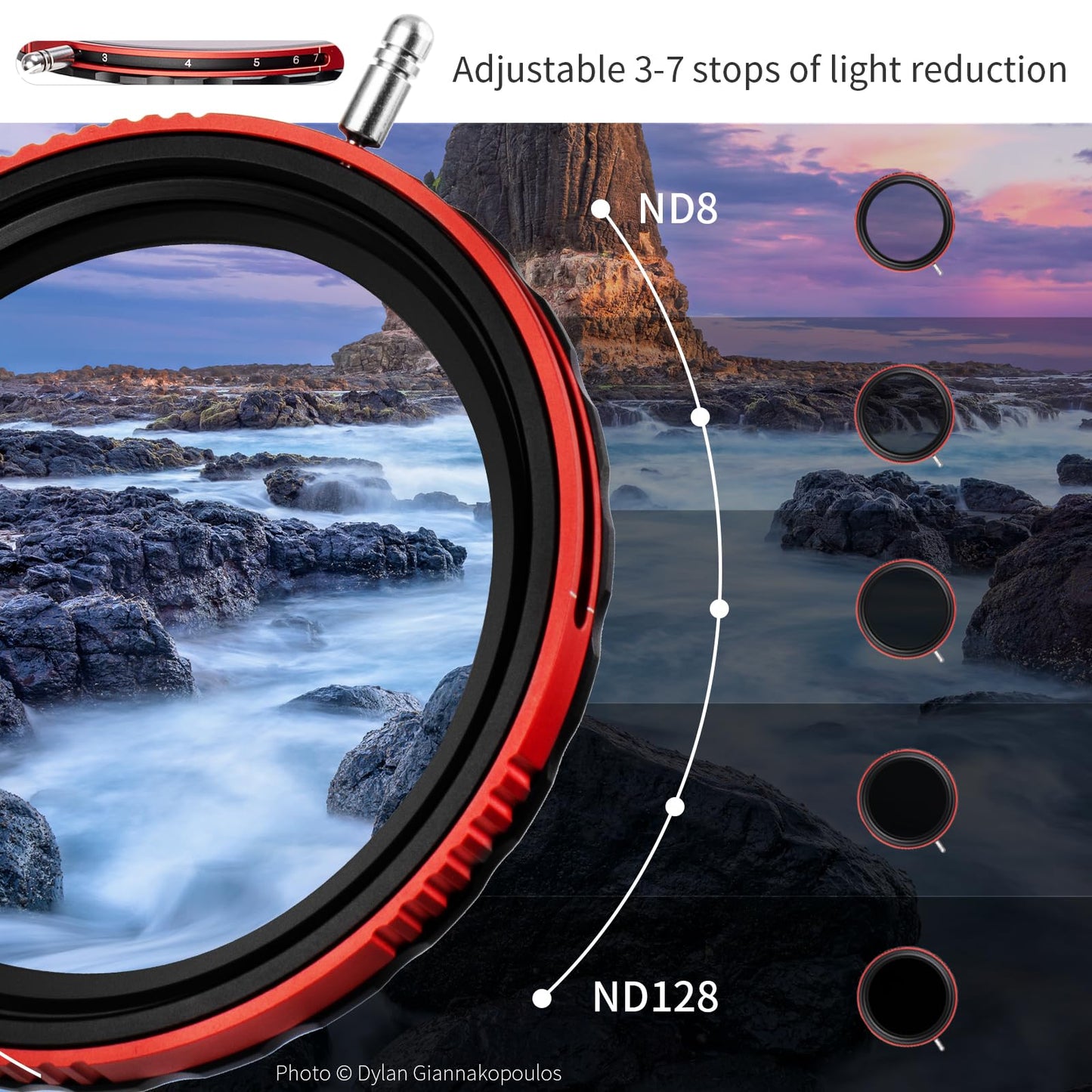 Haida 67Mm Vnd+Cpl 2 In 1 Nd8-Nd128 Adjustable Filter (3-7 Stops) For Camera Lens, Multi-Coating Nano-Coating Polarizer + Variab