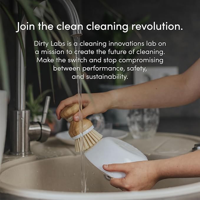 Dirty Labs | Dishwasher Detergent & Booster 2-Pack Sampler | Aestival + Free & Clear | 96 Loads | Ultra Clean, Spot Free, Quick Wash Optimized | Hyper Concentrated