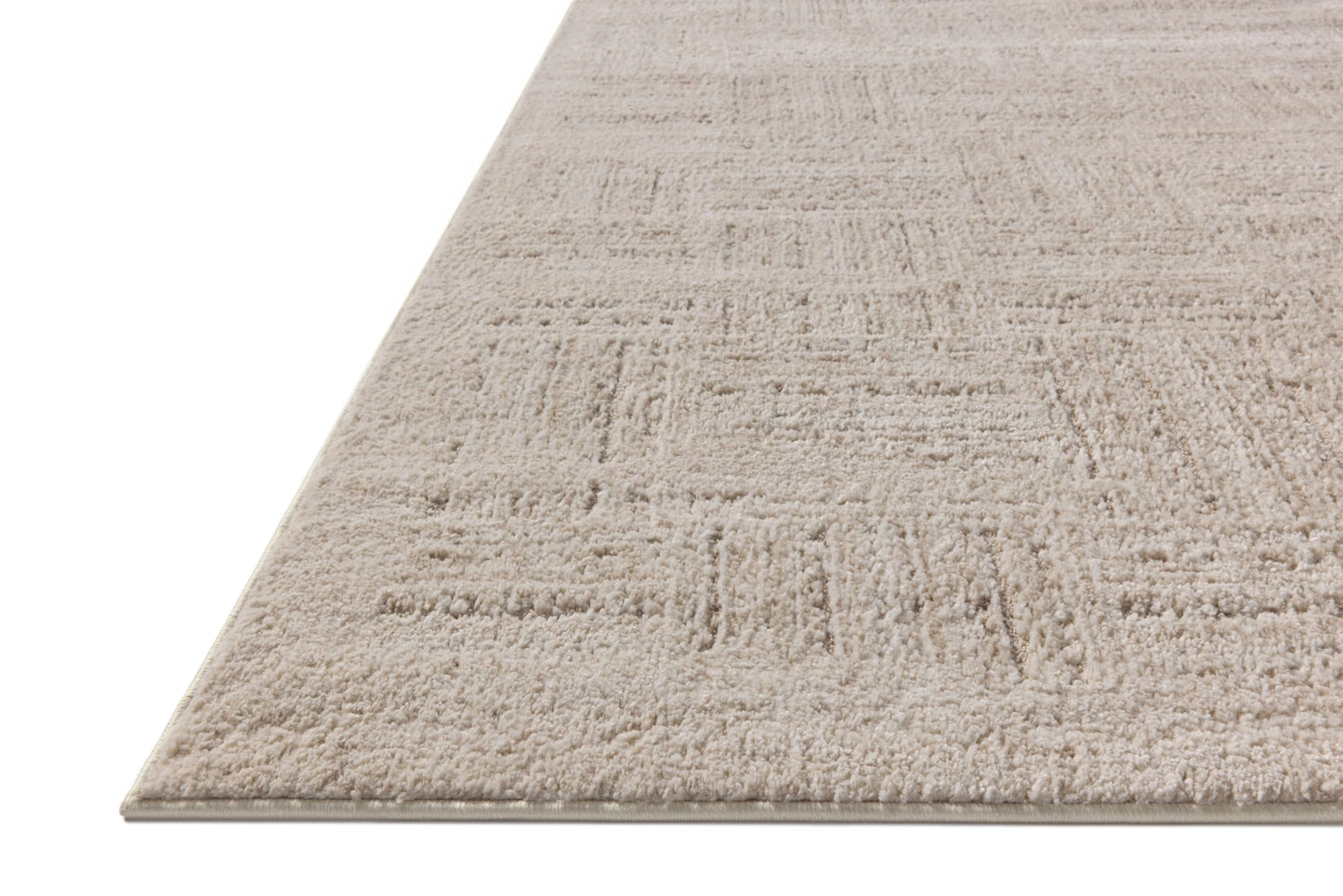 Loloi Amber Lewis Monty Collection MOT-01 Ivory/Taupe 5'-3" x 7'-6", .50" Pile Height, Accent Rug
