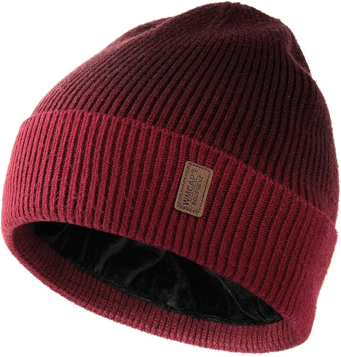 Wmcaps Winter Beanie for Men Women, Fleece Lined Beanie Soft Warm Knit Hat Ski Stocking Cuffed Cap