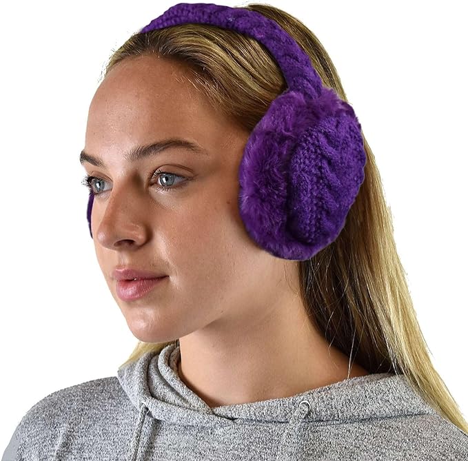 C.C Soft Winter Warm Adjustable Headband Ear Warmer Earmuffs