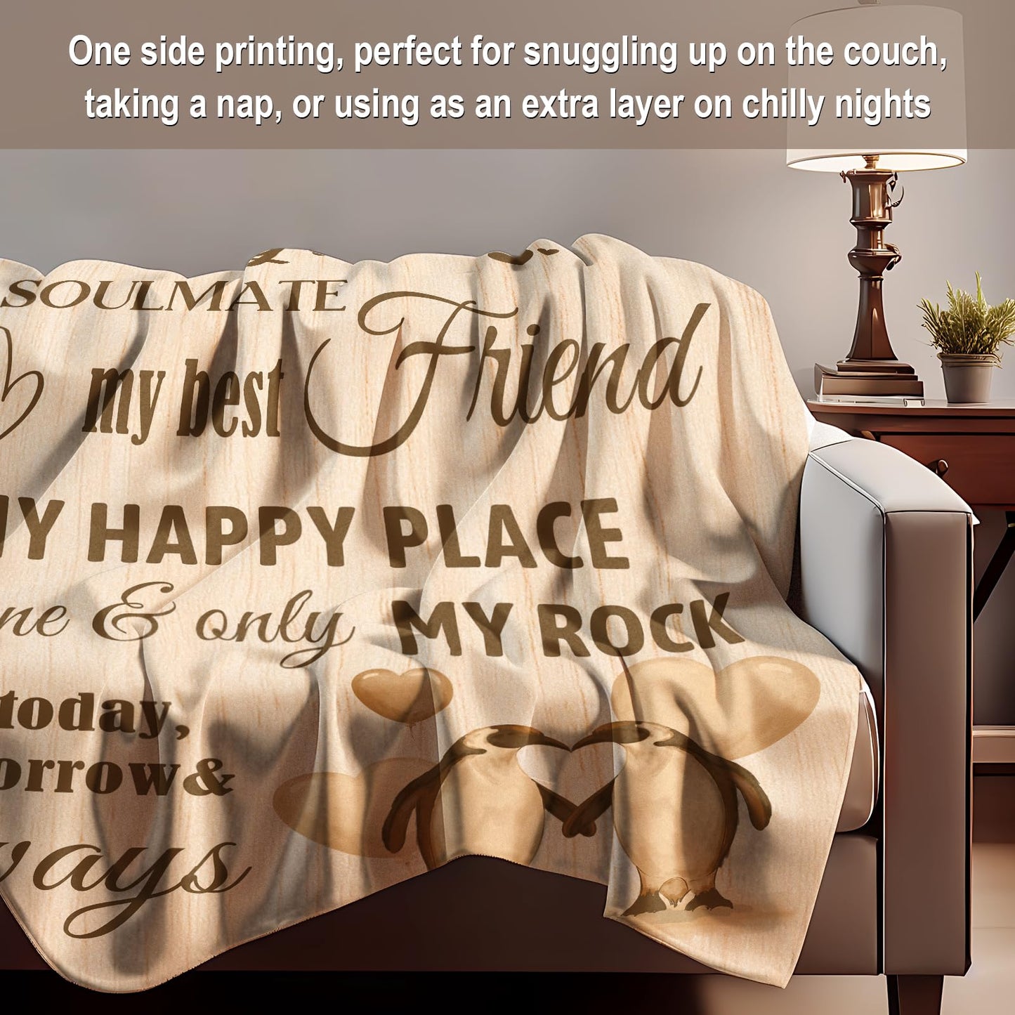 Ueedklaayy Gift for Wife, Birthday Gifts for Wife from Husband, Romantic Wedding Anniversary Blanket Gifts for Her, Wife Gifts for Valentines Day/Birthday/Anniversary, to My Wife Blanket