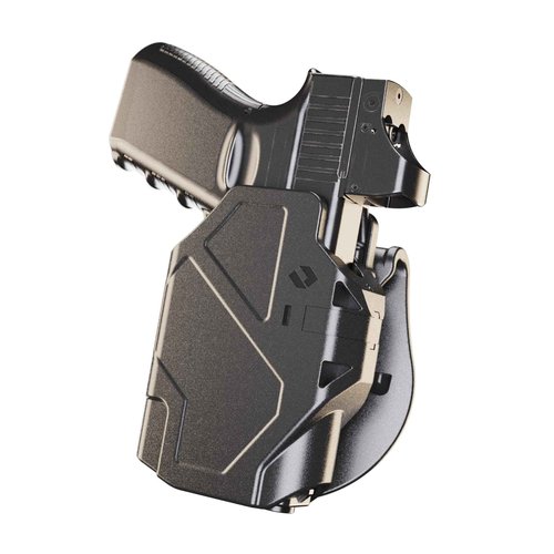 Orpaz Delta G17 Light Bearing Holster Compatible with Glock 17 Holster with Light, Level II Modular Flashlight Adapter and Innovative Flashlight Protector Cap - Unisex - Paddle, Right