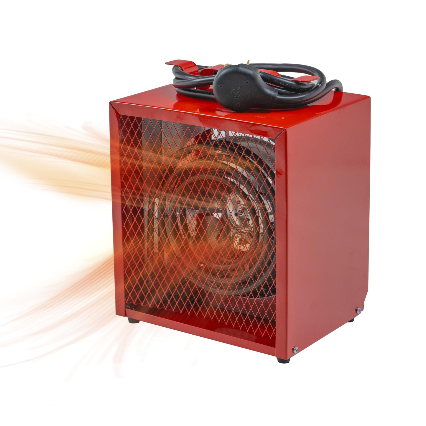 Comfort Zone 4,800W Electric Fan-Forced Industrial Space Heater for Garage & Workshop, Heavy Gauge Steel, Thermostat Control, Overheat Protection, Carry Handle, Rubber Feet, NEMA 6-30P Plug