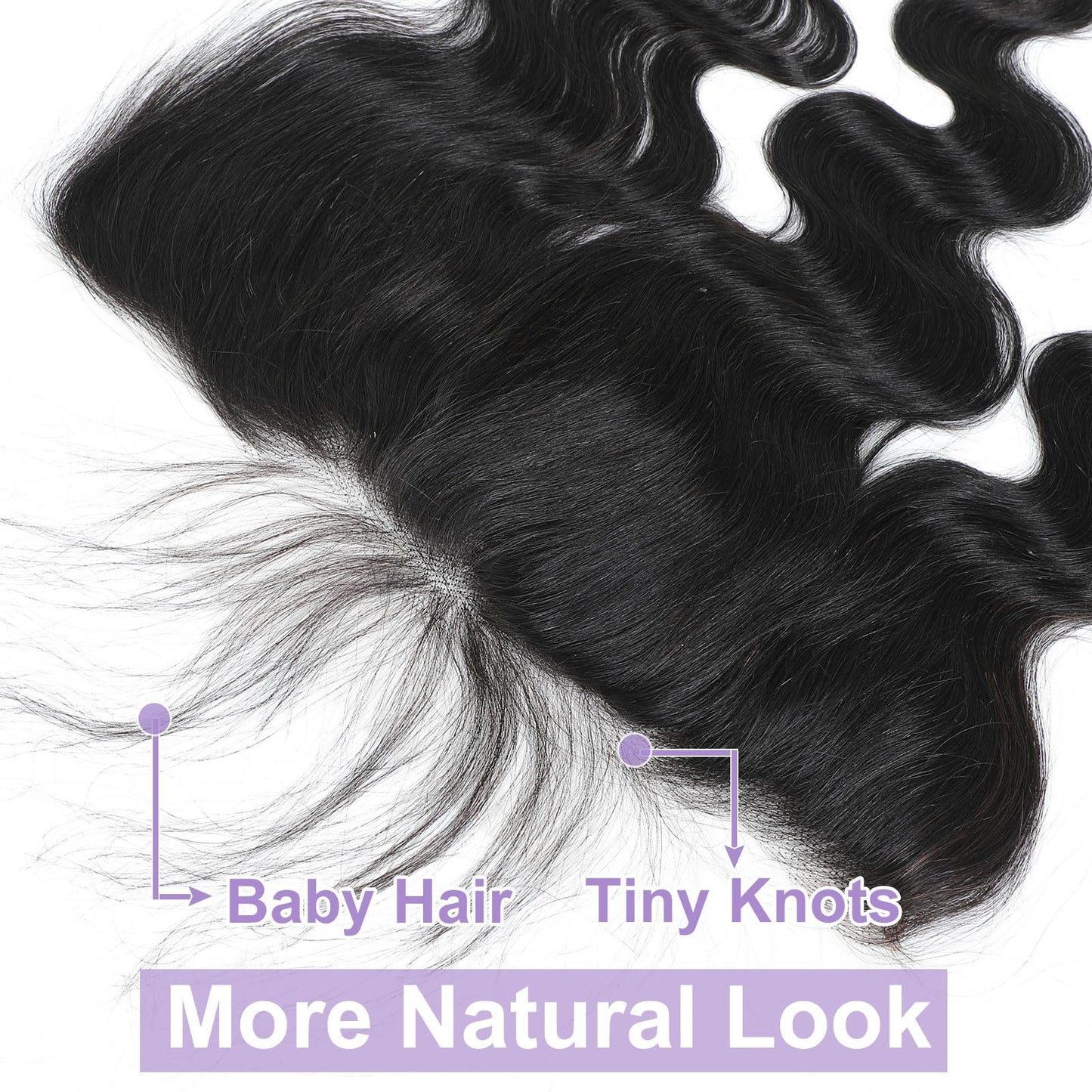 DSEKCAIN Deep Wave 2x6 HD Lace Closure Human Hair Transparent Deep Curly Lace Closure 2x6 Long Middle Part 100% Raw Virgin Human