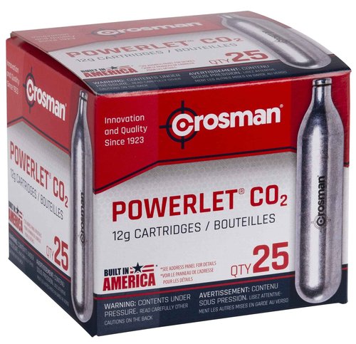 Gamo P-430 Pellet/BB CO2 Pistol .177 Cal. & Crosman 12-Gram CO2 Powerlet Cartridges for Use with Air Rifles and Air Pistols, 25 count