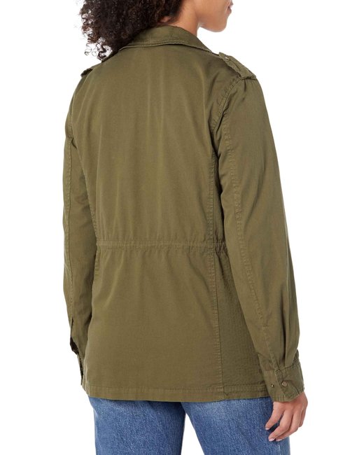 Velvet by Graham & Spencer Women's Ruby Cotton Twill Jacket, Hunter, X-Small Petite