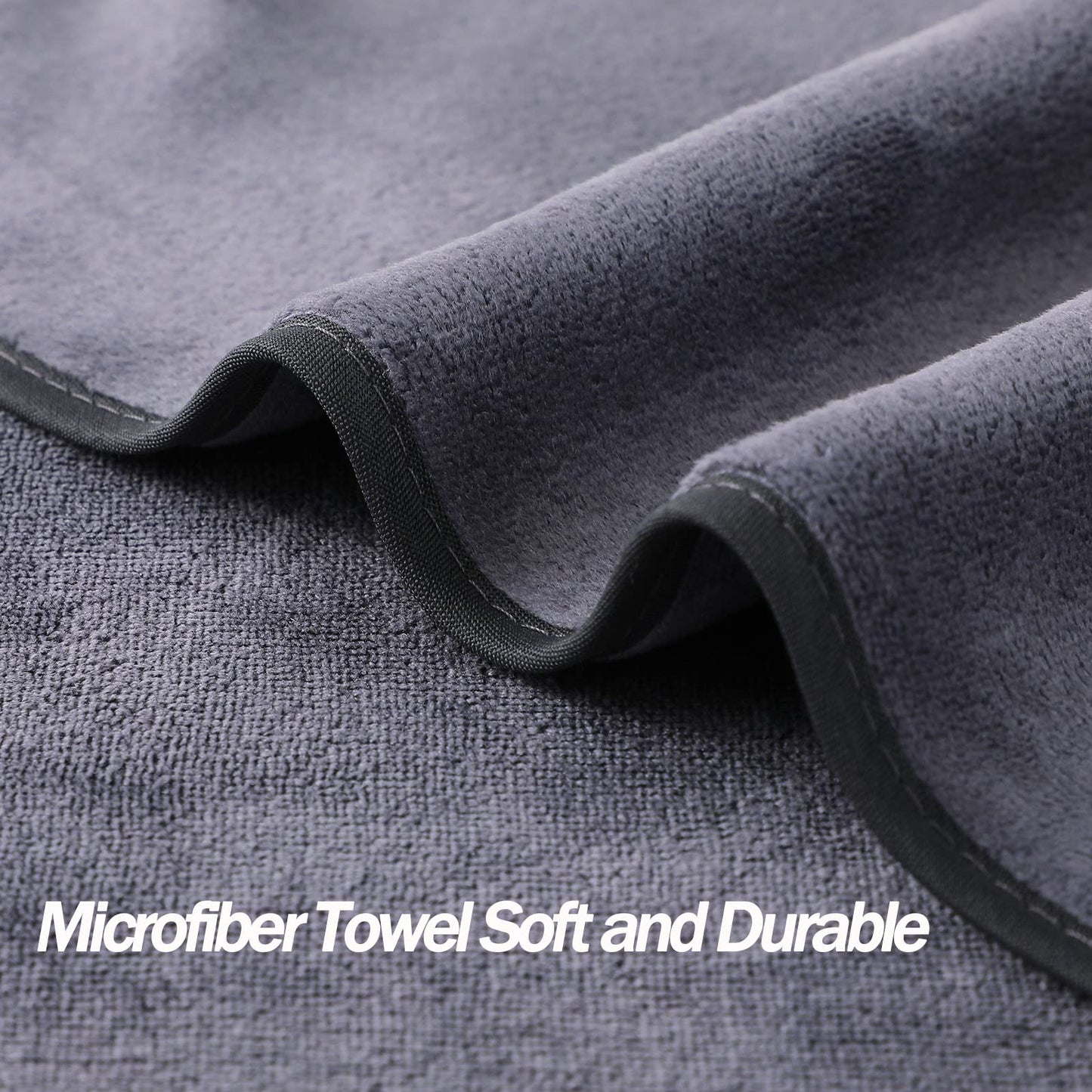 Wuwahold Microfiber Gym Towels Bigger Size Super Soft for Exercise Fitness, Sports, Workout, 380-GSM 15-Inch x 31-Inch Quick-Drying Towels (Teal-Pink-Grey, 3 Pack)
