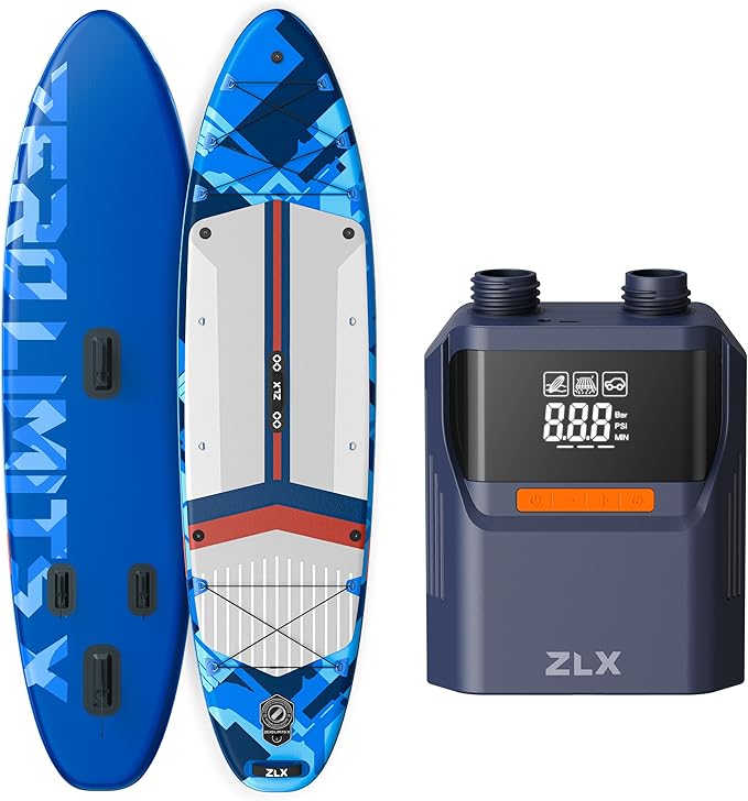ZLX 11'6×35" Inflatable Stand Up Paddle Board with 50PSI Electric Paddle Board Pump