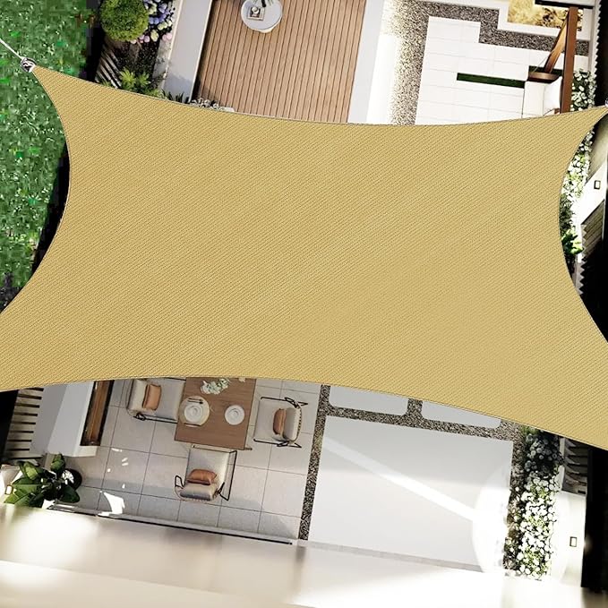 OOTONAT 16' x 20' Rectangular Sun Sail Shades Canopy UV Block Outdoor Shades for Patio Garden Backyard Pergola Shade Cover...
