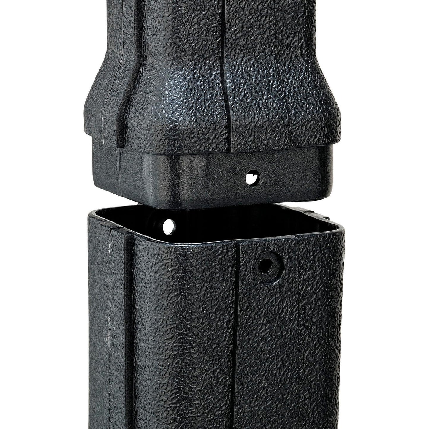 Global Industrial Free Standing Outdoor Cigarette Receptacle Ashtray with Round Base, 11" Diameter x 30" H, 1-1/2 Gallon Capacity, Butt Disposal Container, Plastic, Black