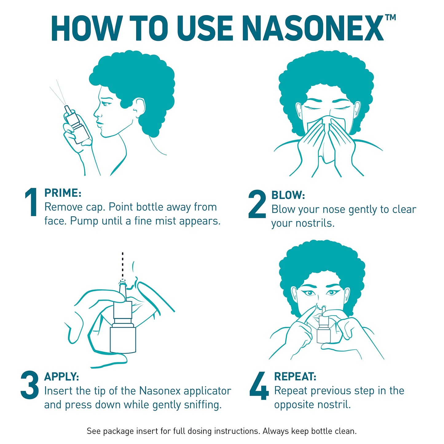 Nasonex 24HR Allergy Nasal Spray, Non-Drowsy, Scent-Free Mist, Allergy Symptoms + Nasal Congestion, Full Prescription Strength, 120 Sprays