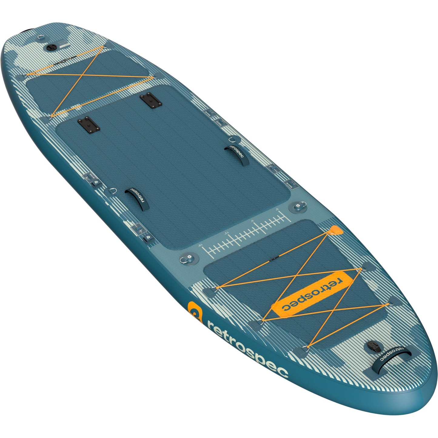 Retrospec June Inflatable Fishing Paddle Board 11’6” with Removable Seat – Puncture-Resistant Paddle Board for Fishing with Rod Holders, Non-Slip Deck Pad & Accessories