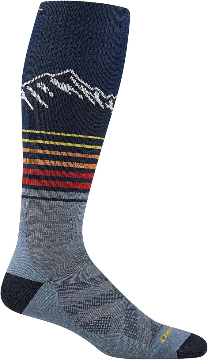 Darn Tough Vermont Mens Steep Lines OTC Lightweight with Cushion