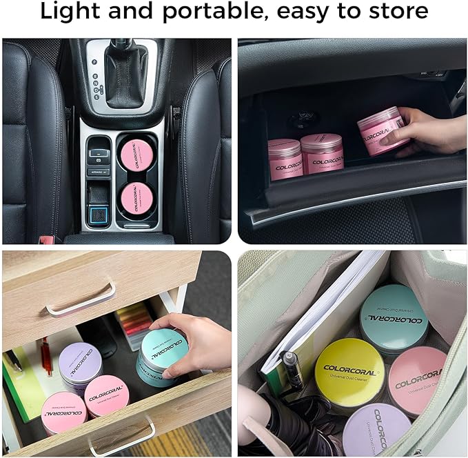 COLORCORAL 3Pack Car Cleaning Gel for Keyboard Cleaner,Lavender Scented,Watermelon Scent