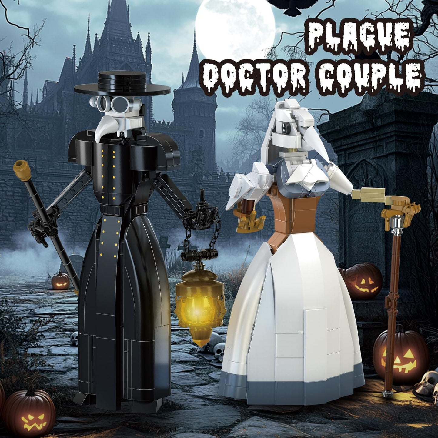 Plague Doctor Building Blocks Set - Medieval Themed Collectible Toy for Adults and Kids - Creative Construction Kit Gift for Boys and Girls (500Pcs)