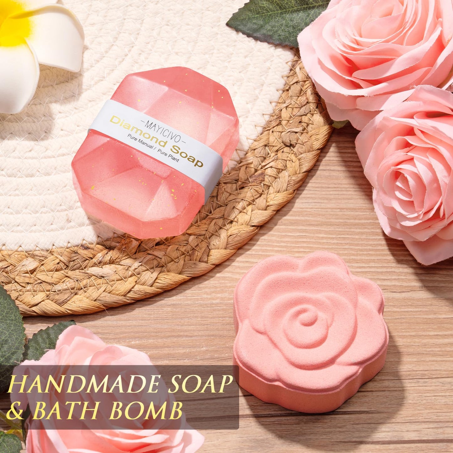 Birthday Gifts for Women Self Care Gifts, Rose Spa Gifts Baskets Bath Set Get Well Gifts Care Package Relaxation Valentines Day Gifts for Her Women Mom Sister Friend Wife Girlfriend Teacher w/ Blanket