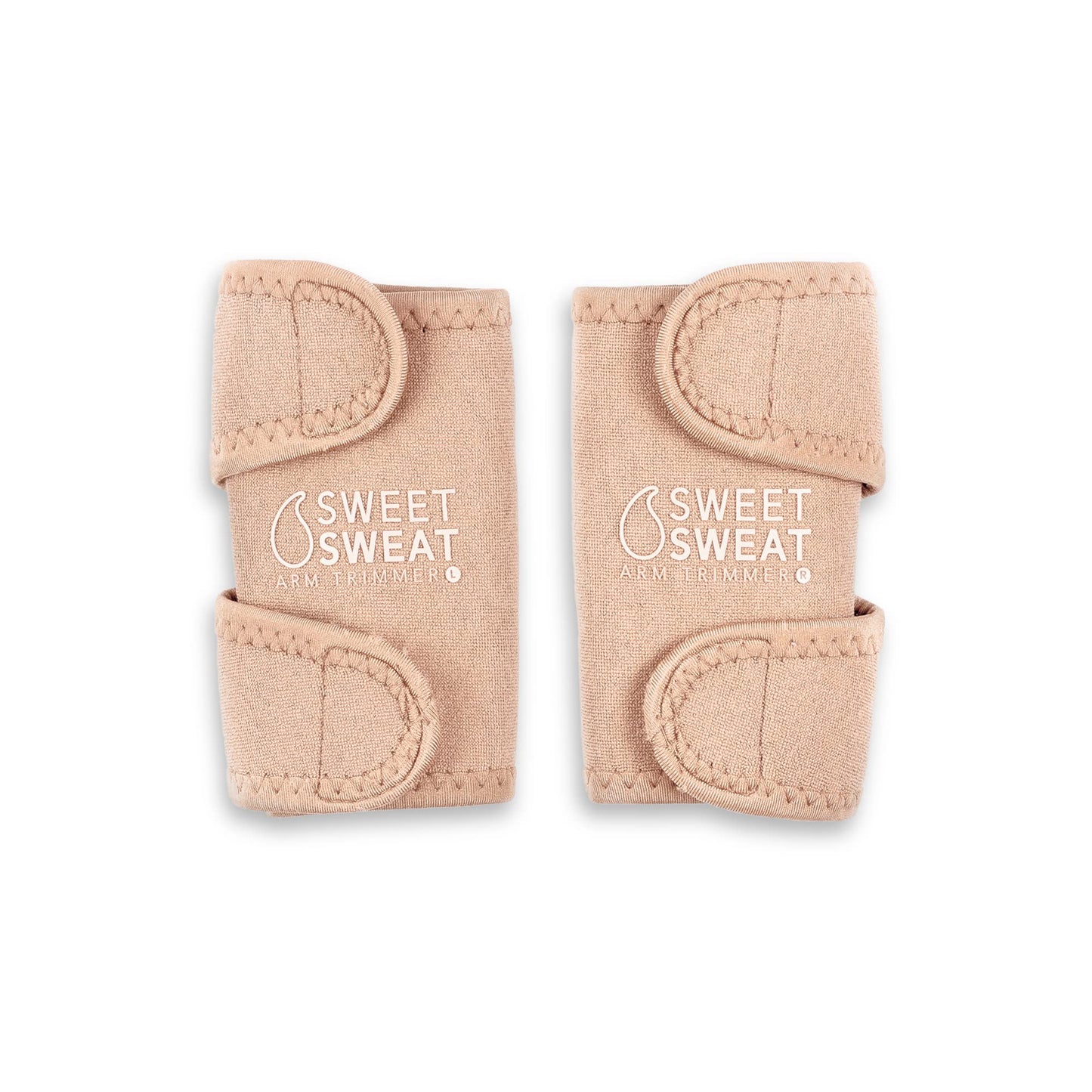 Sports Research Sweet Sweat Arm Trimmers for Men & Women | Increases Heat & Sweat Production to The Bicep Area (Stone, Large)