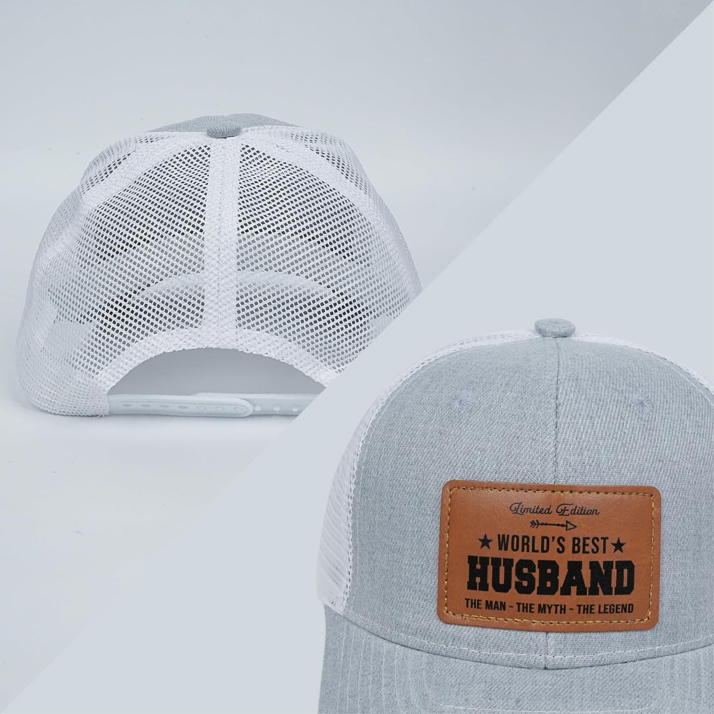 VIOZOFA Best Husband Ever Hat, Men's Grey Baseball Cap, Husband Gifts for Birthday, Anniversary, Valentine's Day, Christmas