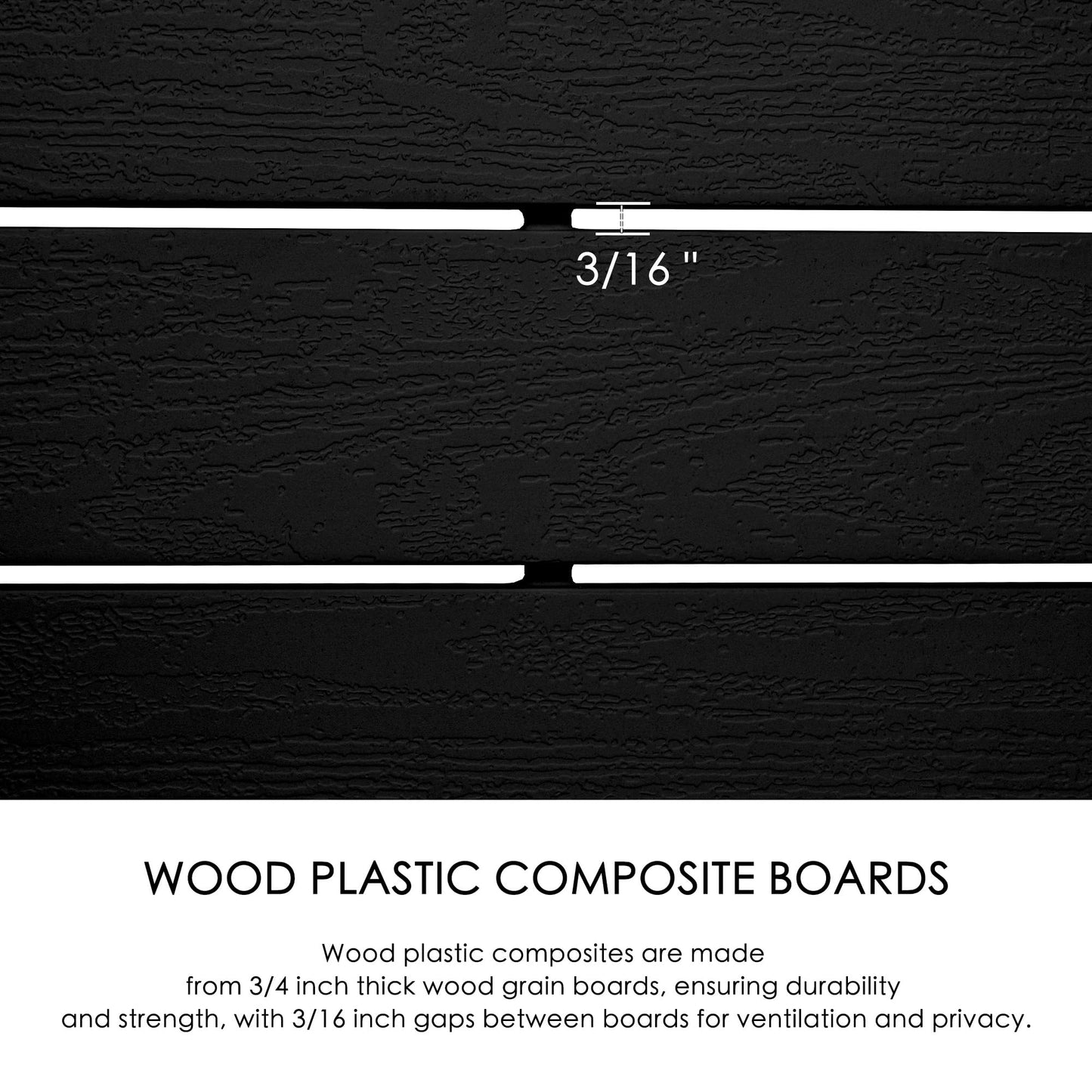 Kozyard 50" W x 48" H Outdoor Privacy Screens Aluminum Post, Air Conditioner Fence Panels, Pool Equipment Enclosure, Trash Can Screens Fence Kit for Outside Backyard Patio (Black/4Panels)
