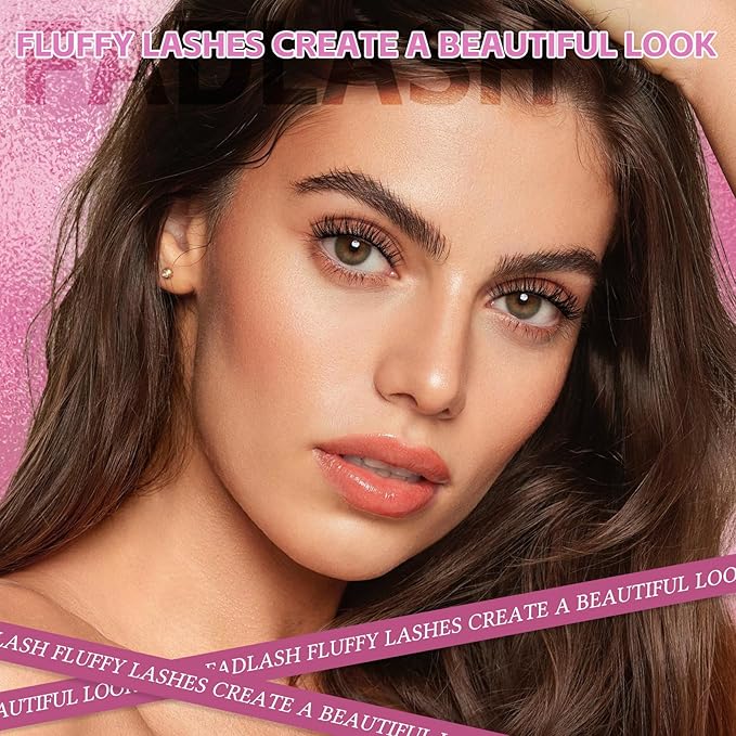 FADLASH Lash Clusters 10-18mm Eyelash Cluster Lashes DIY Lash Extensions D Curl at Home Individual Lashes (K1K2K10-07D-10-18mm)