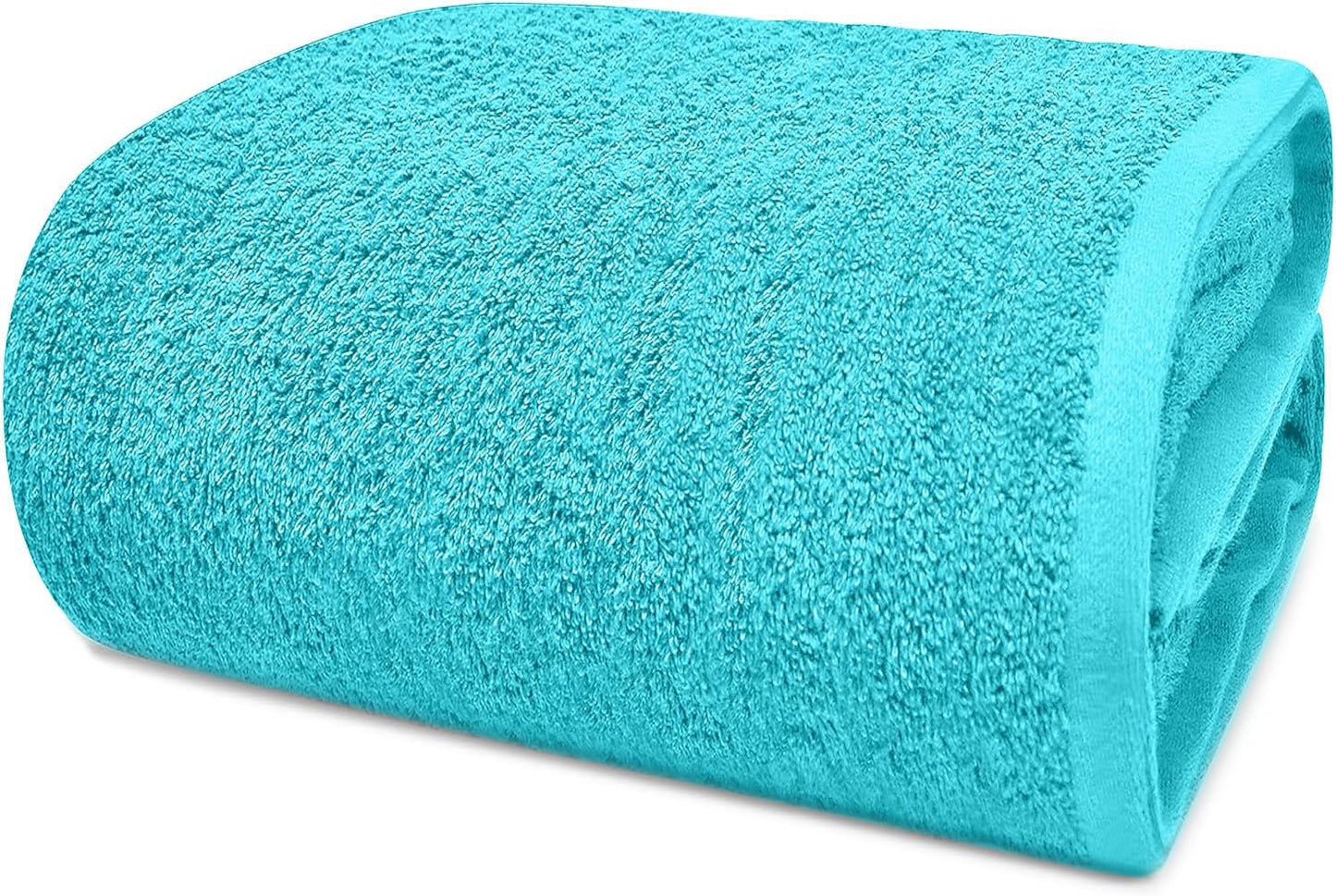 DAN RIVER Pack of 1 Bath Sheet 40x80 Inches, Jumbo Bath Sheets for Adults, Thick and Absorbent Large Towels - Aqua