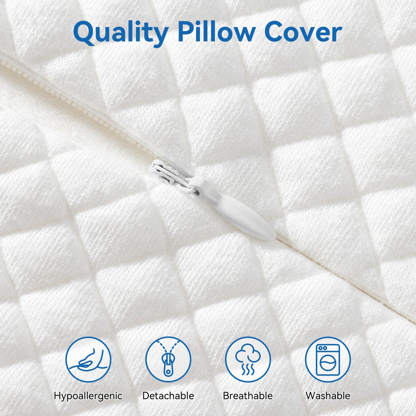 AM AEROMAX 26" Queen Size Contour Memory Foam Pillow, Cervical Pillow for Neck Pain Relief, Neck Orthopedic Sleeping Pillows for Side, Back and Stomach Sleepers