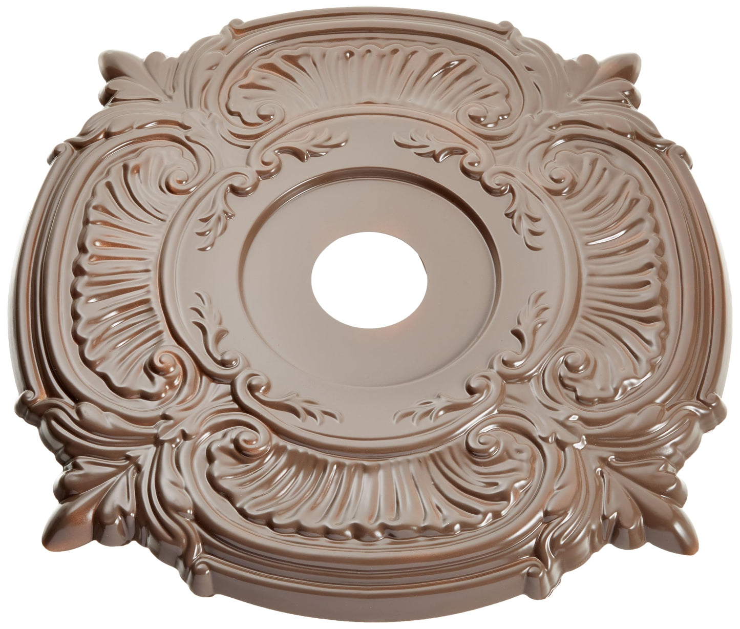 22Od X 3 1/2Id X 1P Attica Thermoformed Pvc Ceiling Medallion (Fits Canopies Up To 7 3/4), Ultracover Satin London Grey