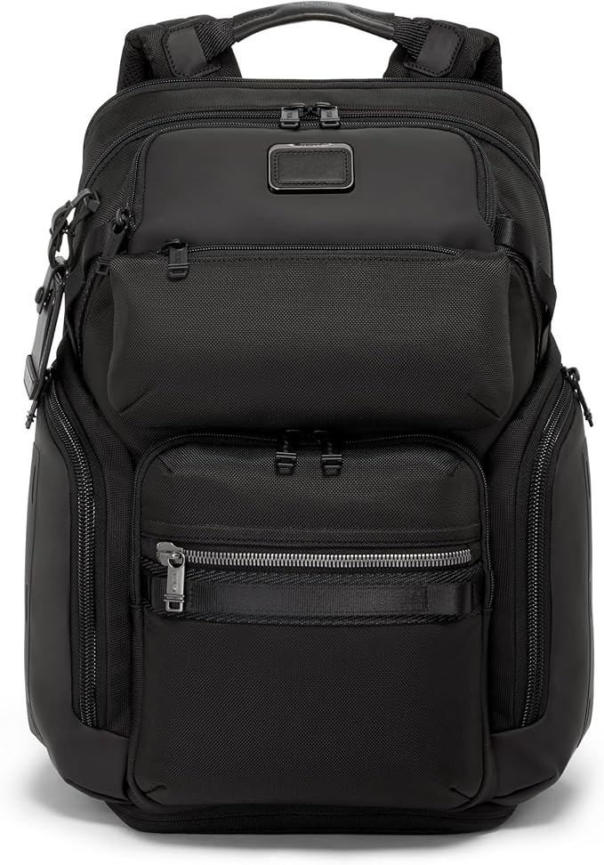 TUMI - Alpha Bravo Nomadic Backpack - Men's Durable Carry On Bag - 18.8" X 15.0" X 9.0" - Fits up to 15" Laptop - Black