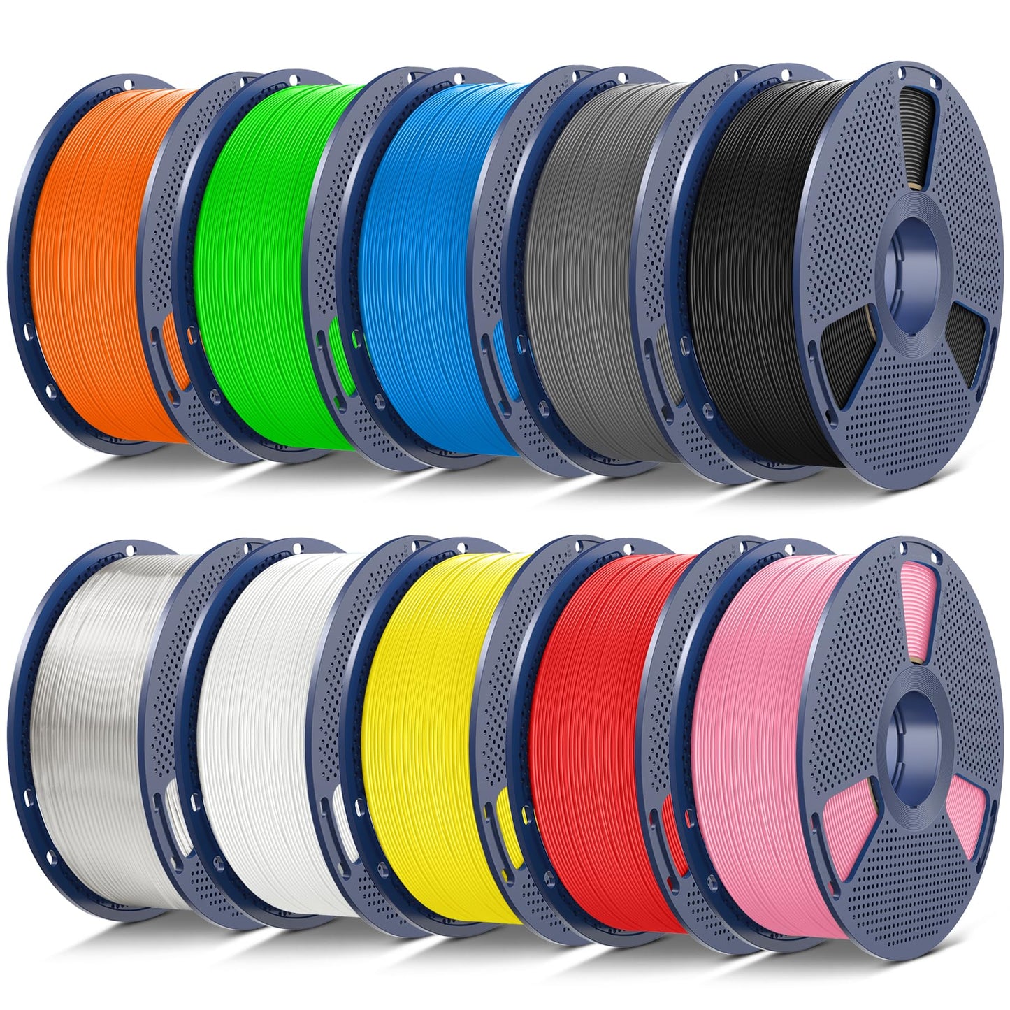 SUNLU 10kg TPU 3D Printer Filament Bundle,High Speed 95A TPU Filament 1.75mm 0.03mm,Individually Vacuum Packed,10kg in Total,10P