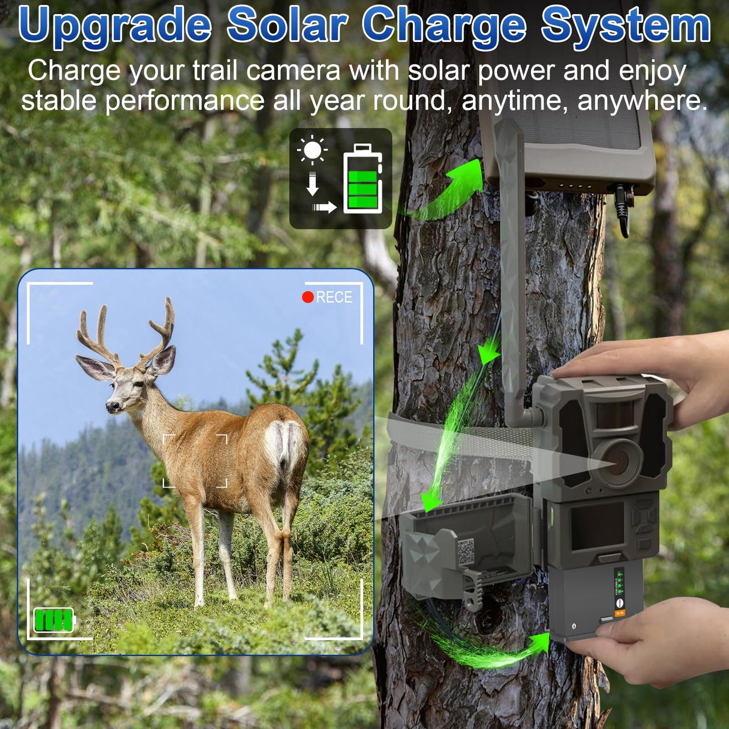 Artman 4 Pack New Reveal Lipo Lithium Battery Pack Upgraded Solar Charge Compatible with Reveal Cellular Trail Camera Ultra, Pro 3.0, X, X Pro, X Gen 2.0, X Gen 3.0, XB, SK (6500mAh)
