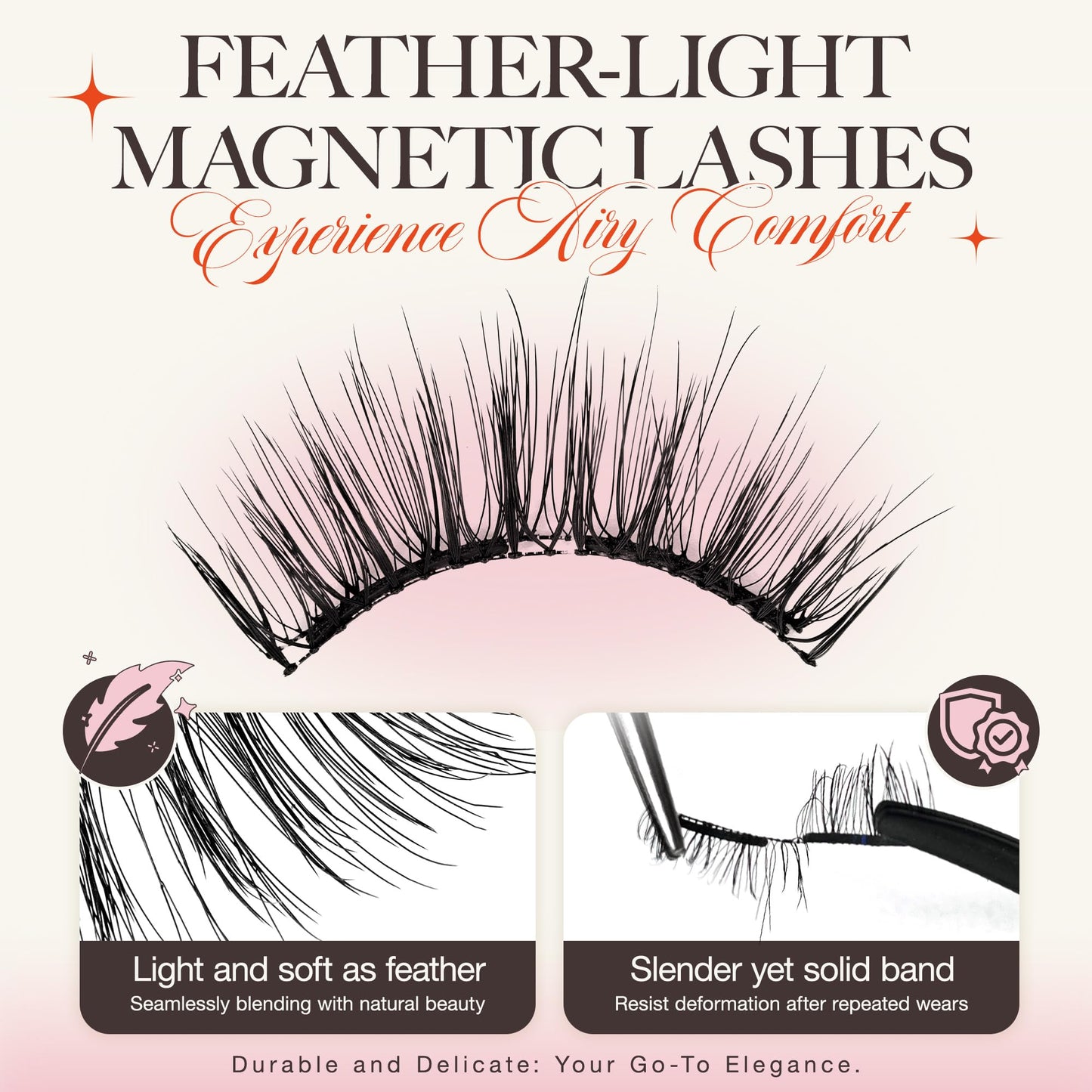 LASHVIEW Magnetic Eyelashes with Applicator,Reusable Soft Magnetic Eyelashes Natural Look, No Glue Needed RCM01-2