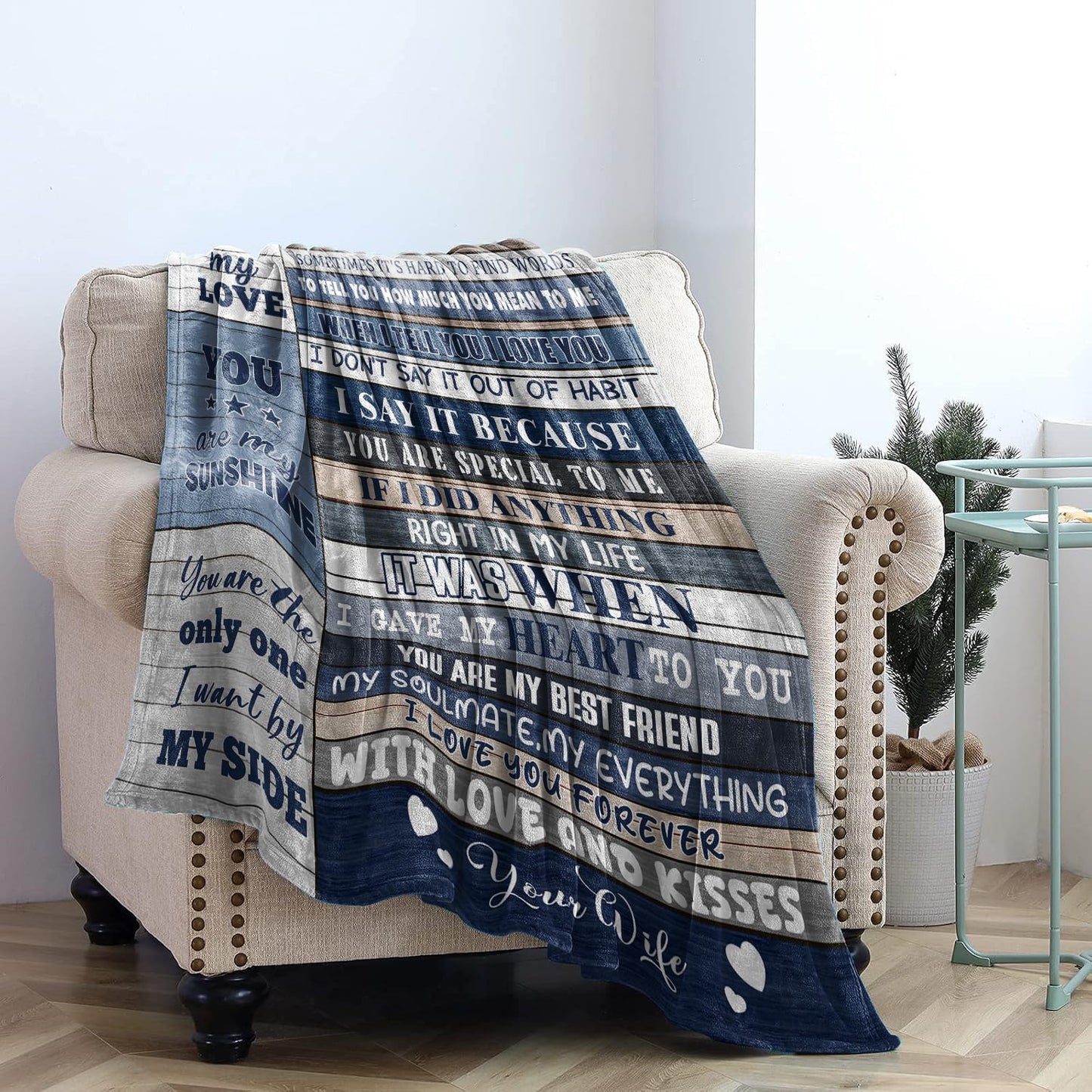 BXZWLK Gifts for Husband, Husband Gifts, Birthday Christmas Anniversary Wedding Gift from Wife, Husbands Throw Blanket 60"x50"