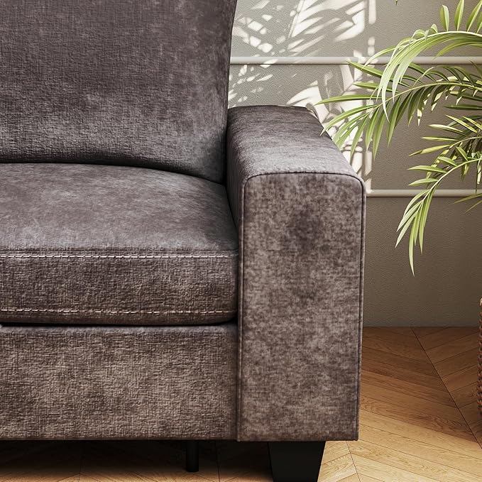 Couchus 112“ Convertible Storage Sectional Sofa,L Shaped Couch with Storage Ottoman,Multi-Functional Reversible Sofa with Huge Storage Space, Breathable Fabric(Dark Grey)
