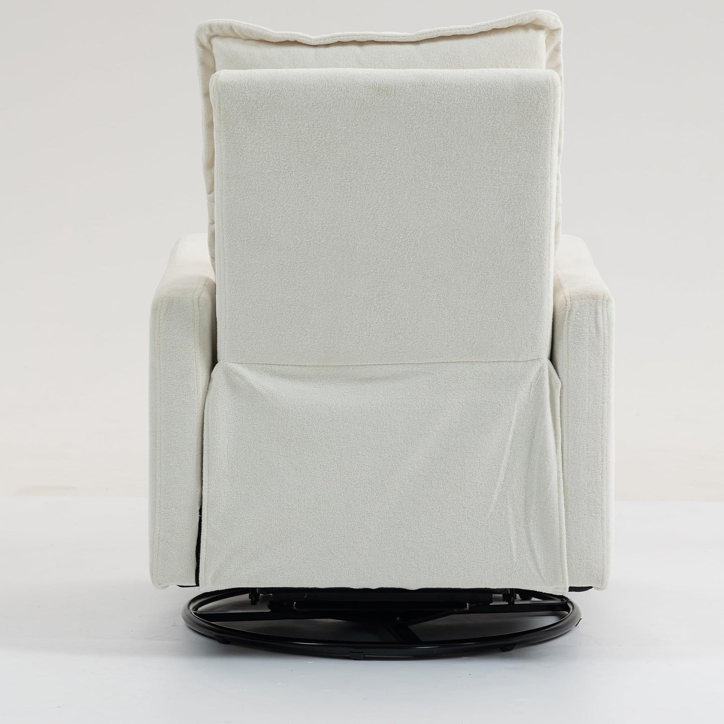 ERYE Modern Lounge Reclining Chair Boucle Upholstered Glider Rocker Chair Manual Recliner Armchair Nursery Armchair with Footrest Pedal for Home Bedroom Living Room