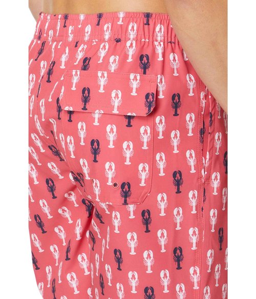 Vineyard Vines Men's Standard 7" Printed Chappy Trunks, Lobster Stack/Jetty Red Medium