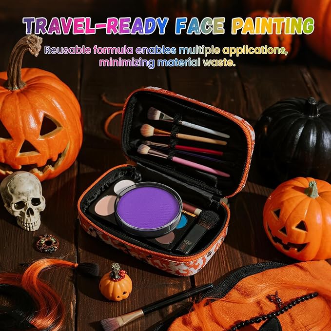 Purple Face Paint, Water Based Facepaint, Non Toxic Purple Body Paint, High Pigment Face Painting for Halloween, Easter, Themed Parties, Cosplay 1.06 Oz.