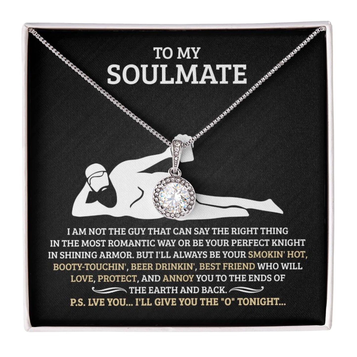 Birthday Gifts for Wife from Husband | Soulmate Necklace with Heartfelt Message Card & Box | Anniversary, Birthday, Christmas or