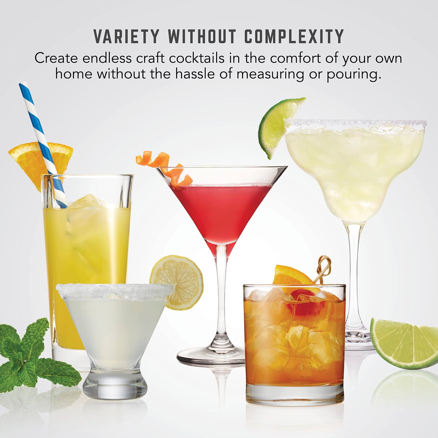 Bartesian Duet Cocktail Machine and Margarita Maker - Compact Home Bartender Mixologist Drink Mixer with 2 Glass Spirit Bottles - Automatic Machine Creates Premium Cocktails and Mocktails in Seconds