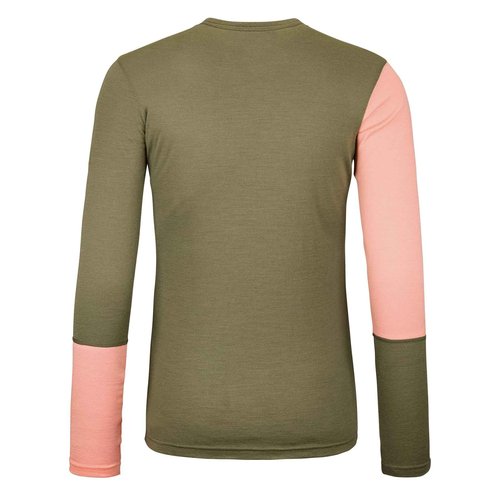 Ortovox 185 Rock'n'Wool Long Sleeve for Women | Extra Soft Merino Wool Base Layer for Winter Touring, Skiing & Snowboarding - Wild Herbs - M