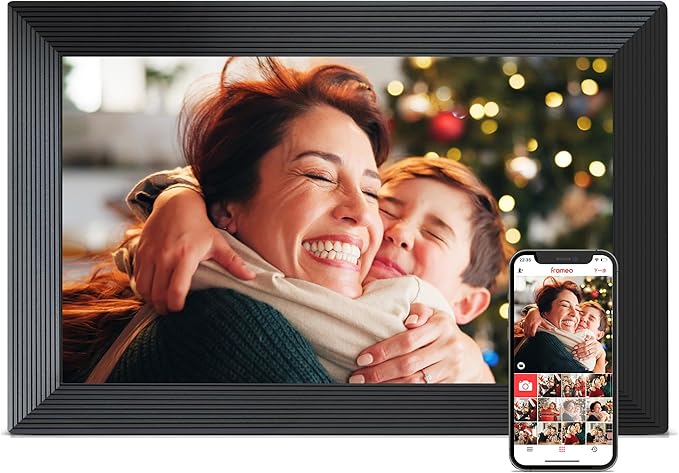 Digital Picture Frame, Frameo WiFi 10.1 Inch 1280*800IPS HD Touch Screen Digital Photo Frame, 32GB Memory, Auto-Rotate, Share Picture Video, Birthday Gifts for Women, Gifts for Mom, Dad, Wedding Gifts