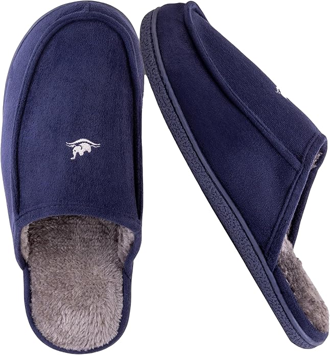 EUROPEAN SOFTEST Men's 80D High Density Memory Foam House Slippers, Indoor Outdoor Slip On Clog House Shoes