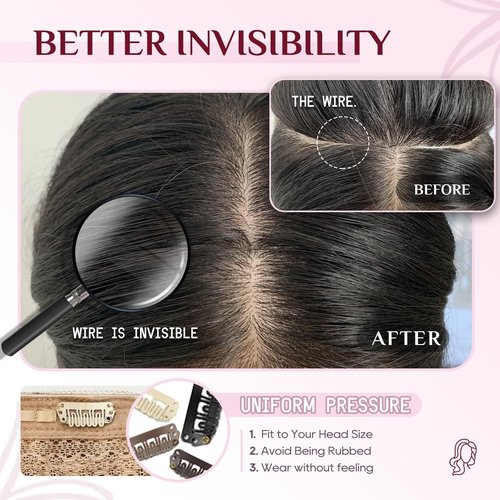 Halo Hair Extensions Real Human Hair - Light Bleach Blonde, Halo Extensions Human Hair 16inch 95g