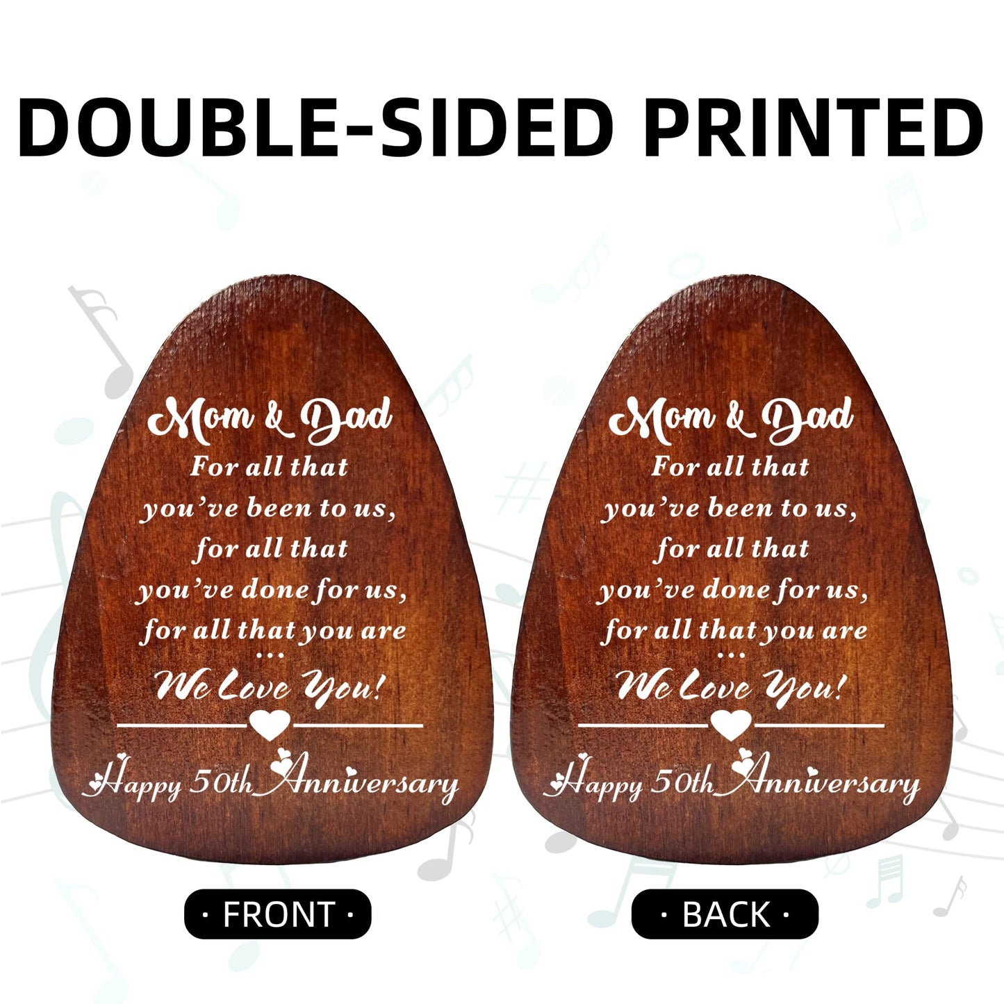 50th Anniversary Present for Parents, Happy 50th Anniversary Wind Chime, Parents 50 Years of Marriage, Mom and Dad Golden Wedding Gifts for Mom and Dad Parents