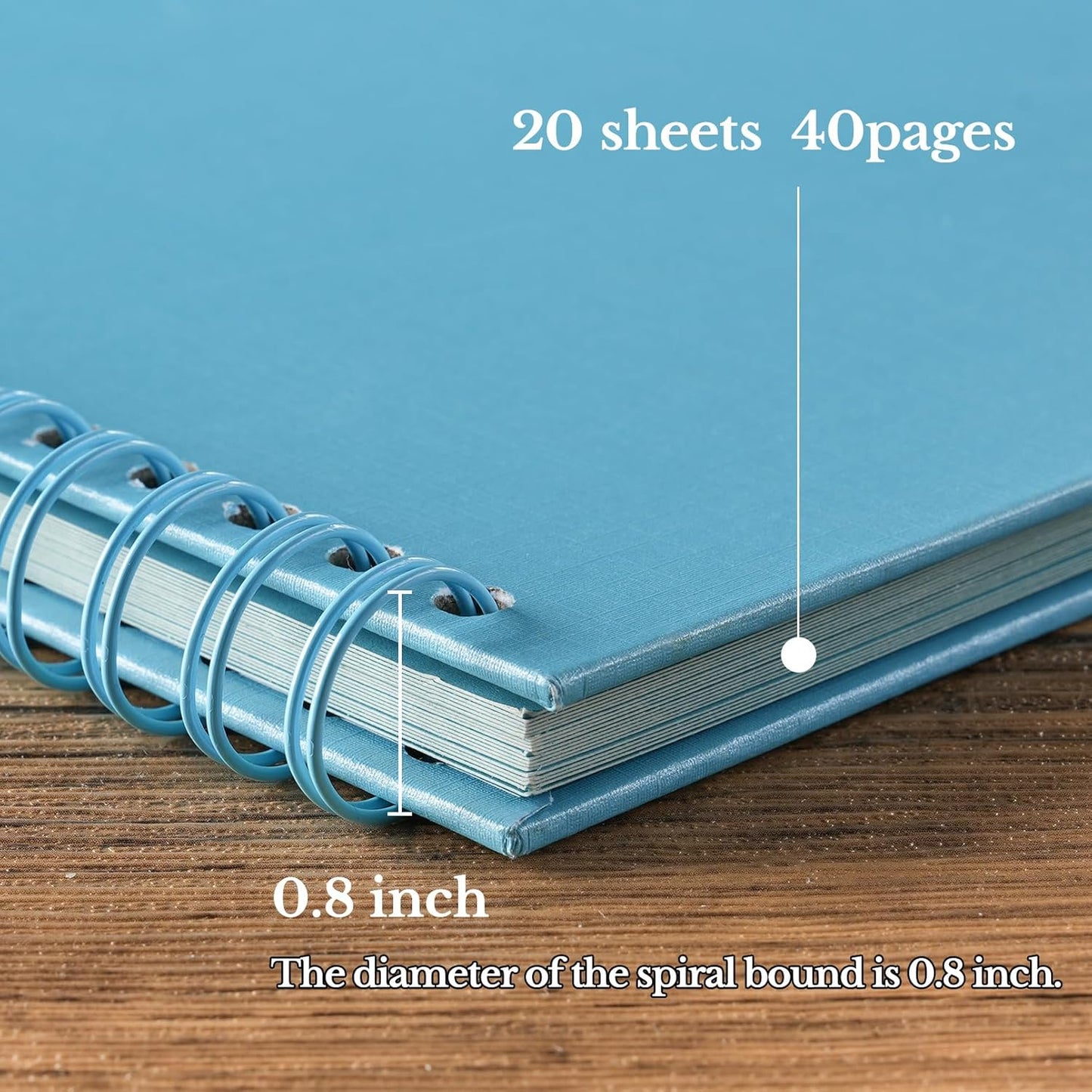 potricher 12 x 12 Inch DIY Scrapbook Album 40 Pages Hardcover Kraft Paper Scrap Book Photo Albums Memory Book for Wedding and Anniversary Family (Blue, 12 Inch)